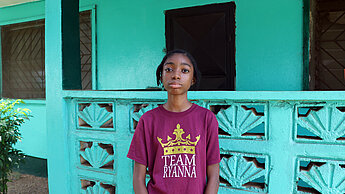 Ein Mädchen in Liberia
