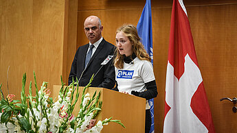 Loukina Tille eröffnet Sonderkongress der WMO in Genf