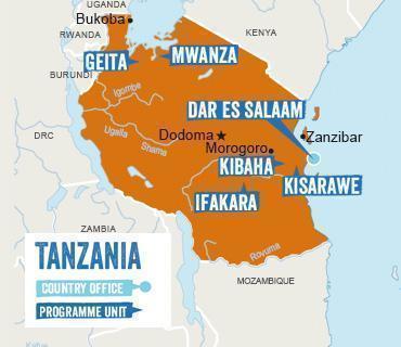Carte Tanzanie